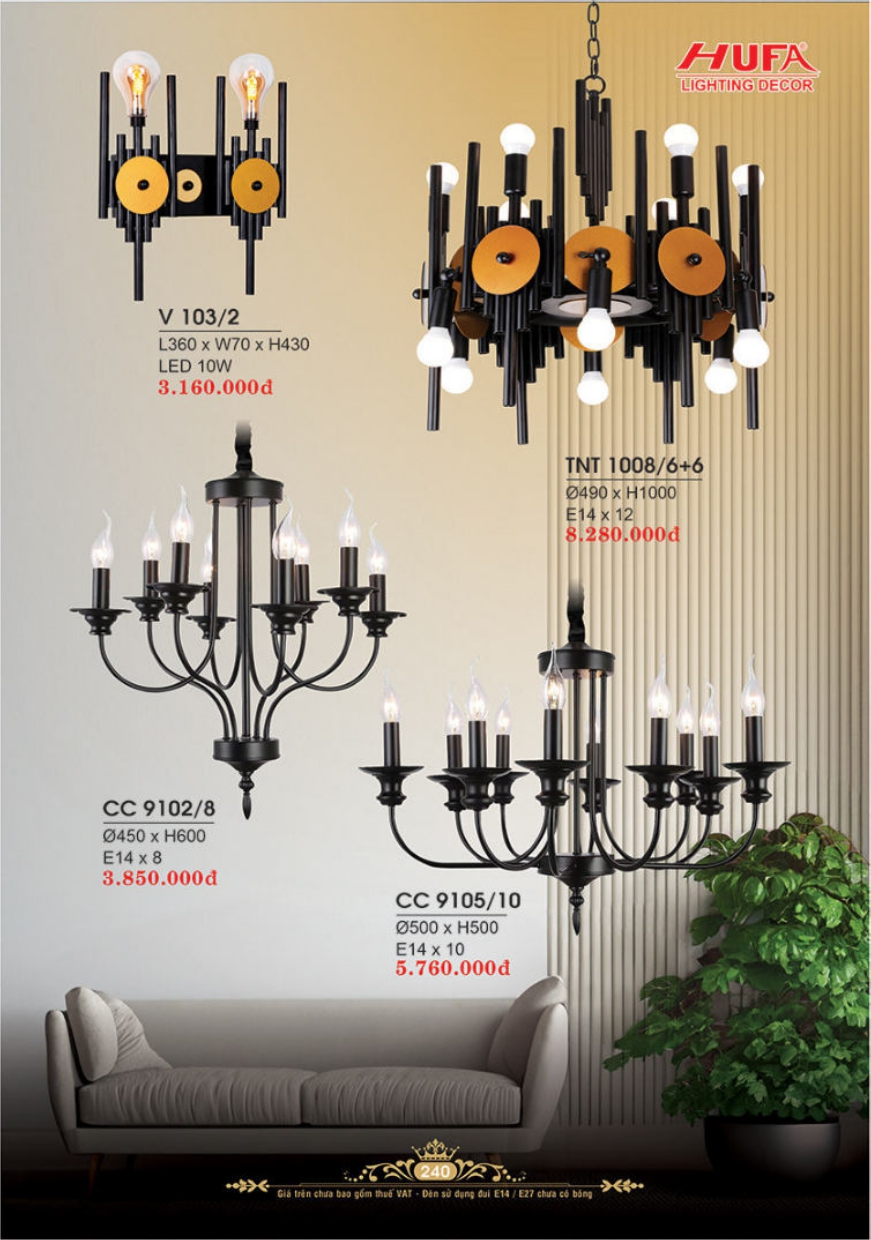 Bảng giá đèn trang trí HUFA